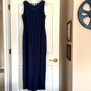 Navy bridesmaid dress from David’s Bridal

13/14